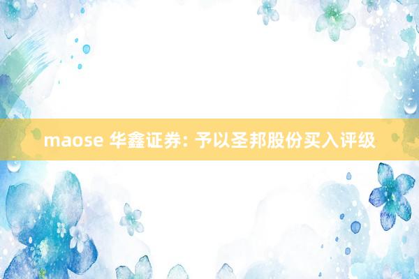 maose 华鑫证券: 予以圣邦股份买入评级