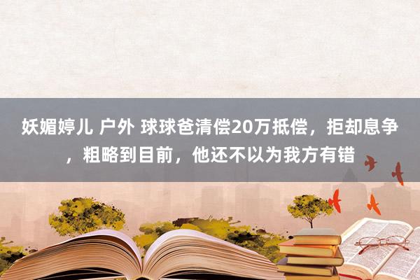 妖媚婷儿 户外 球球爸清偿20万抵偿，拒却息争，粗略到目前，他还不以为我方有错