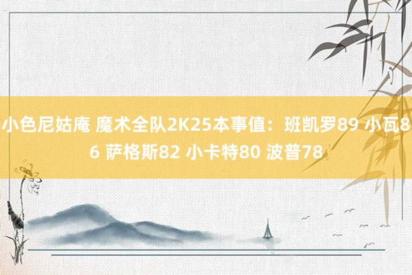 小色尼姑庵 魔术全队2K25本事值：班凯罗89 小瓦86 萨格斯82 小卡特80 波普78