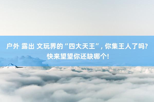 户外 露出 文玩界的“四大天王”， 你集王人了吗? 快来望望你还缺哪个!