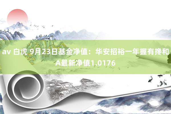 av 白虎 9月23日基金净值：华安招裕一年握有搀和A最新净值1.0176