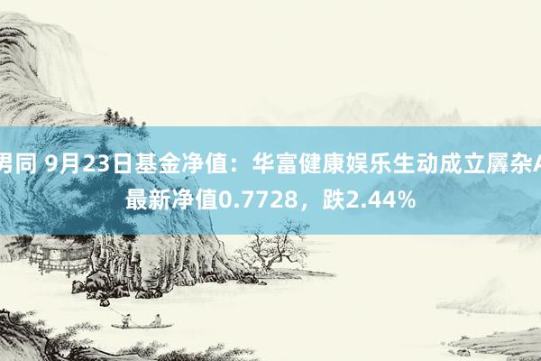 男同 9月23日基金净值：华富健康娱乐生动成立羼杂A最新净值0.7728，跌2.44%