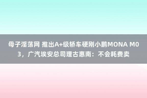 母子淫荡网 推出A+级轿车硬刚小鹏MONA M03，广汽埃安总司理古惠南：不会耗费卖