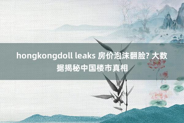 hongkongdoll leaks 房价泡沫翻脸? 大数据揭秘中国楼市真相