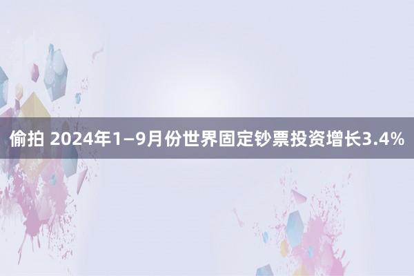 偷拍 2024年1—9月份世界固定钞票投资增长3.4%