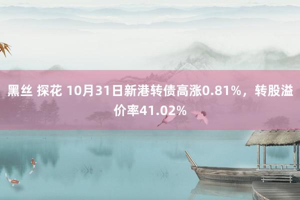 黑丝 探花 10月31日新港转债高涨0.81%，转股溢价率41.02%