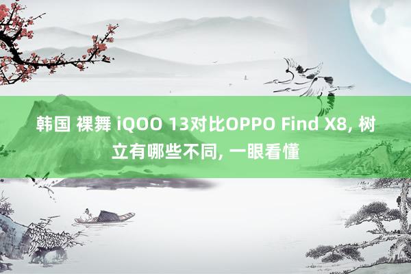 韩国 裸舞 iQOO 13对比OPPO Find X8， 树立有哪些不同， 一眼看懂