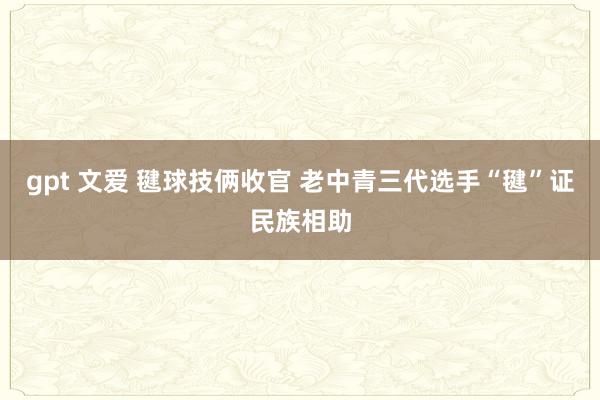 gpt 文爱 毽球技俩收官 老中青三代选手“毽”证民族相助