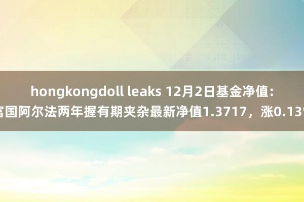 hongkongdoll leaks 12月2日基金净值：富国阿尔法两年握有期夹杂最新净值1.3717，涨0.13%