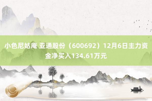 小色尼姑庵 亚通股份（600692）12月6日主力资金净买入134.61万元