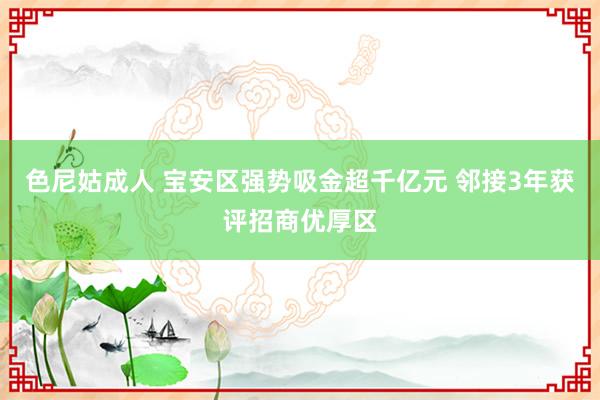 色尼姑成人 宝安区强势吸金超千亿元 邻接3年获评招商优厚区