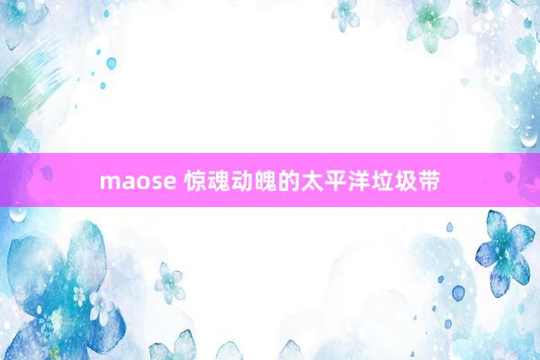 maose 惊魂动魄的太平洋垃圾带