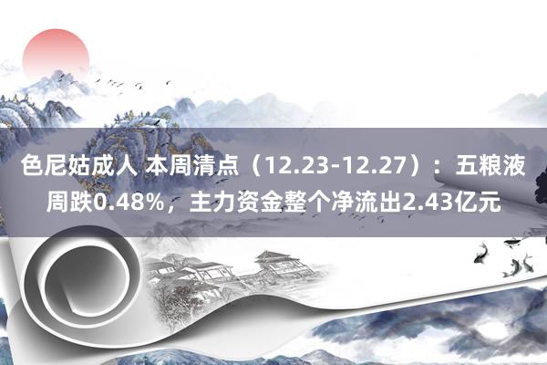 色尼姑成人 本周清点（12.23-12.27）：五粮液周跌0.48%，主力资金整个净流出2.43亿元