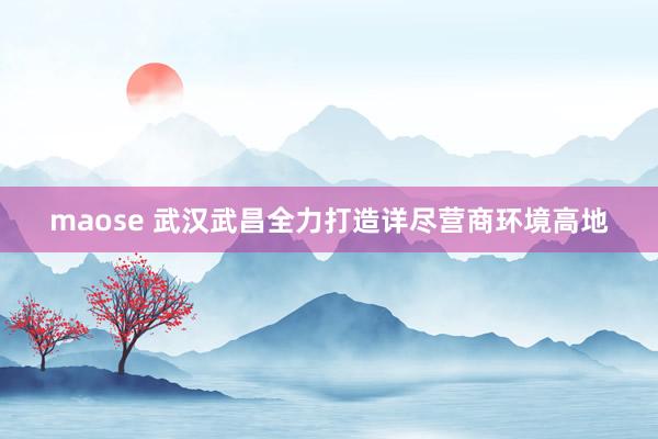 maose 武汉武昌全力打造详尽营商环境高地