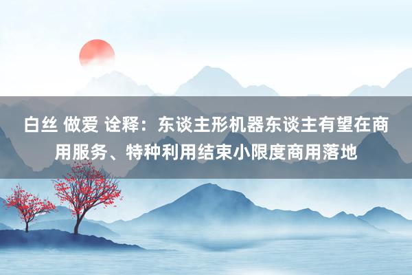 白丝 做爱 诠释：东谈主形机器东谈主有望在商用服务、特种利用结束小限度商用落地