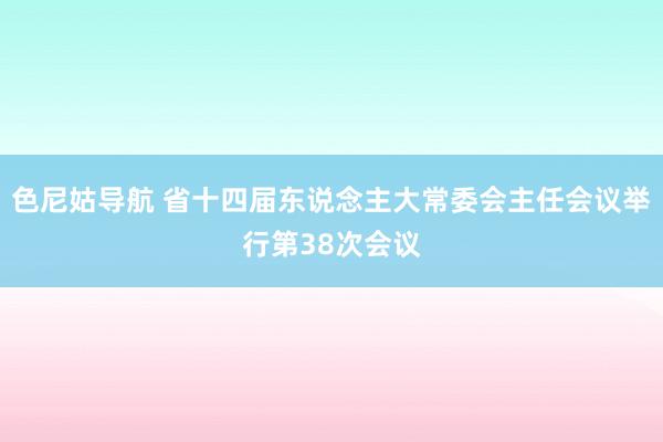 色尼姑导航 省十四届东说念主大常委会主任会议举行第38次会议