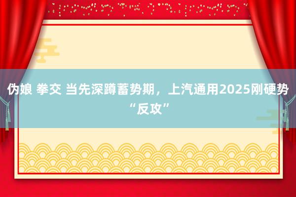 伪娘 拳交 当先深蹲蓄势期，上汽通用2025刚硬势“反攻”