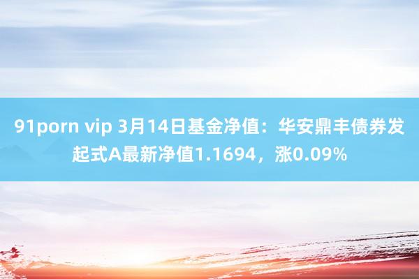 91porn vip 3月14日基金净值：华安鼎丰债券发起式A最新净值1.1694，涨0.09%